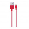 Кабель USB R32 резиновый Lightning 1000mm red