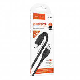 Кабель HOCO X120 USB - micro 1 метр 2.4A черный