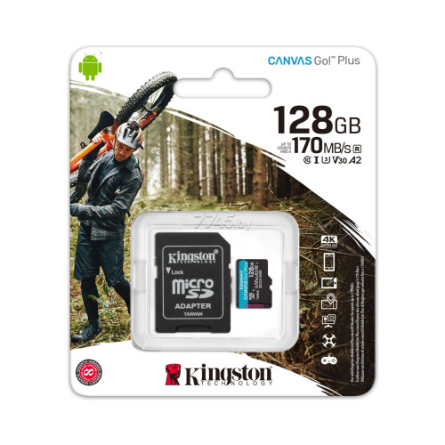 Kingston Canvas Go! Plus microSDXC 128GB (с адаптером)