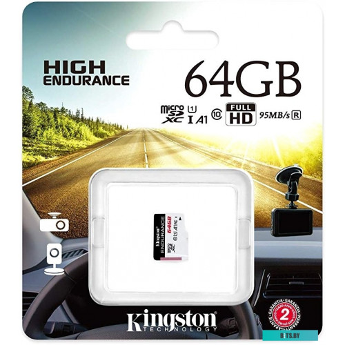 Карта флэш памяти SDCE/64GB 64GB micro SDXC Endurance, Kingston