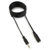 Кабель-удлинитель аудио Cablexpert CCA-423-3M, Jack 3.5(M)/Jack 3.5(F), 3м, черный, пакет