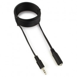 Кабель-удлинитель аудио Cablexpert CCA-423-3M, Jack 3.5(M)/Jack 3.5(F), 3м, черный, пакет