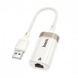 Внешняя сетевая карта HOCO UA41 USB 2.0 to RG45 (LAN)(100Mbps) apricot