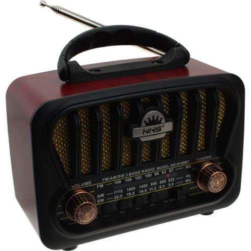 Радио портативное NNS NS-7081BT (антенна, MP3, USB,TF,фонарь,аккум 18650,зар Type-C)