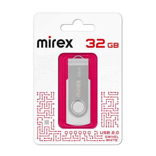 USB флэш-накопитель 32 ГБ Mirex SWIVEL WHITE 32GB (ecopack)