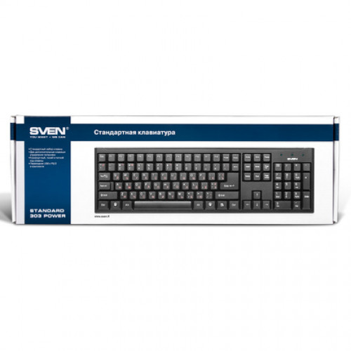 Клавиатура Sven Standard 303 black (USB+PS/2)
