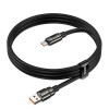 Кабель HOCO U143 USB - Type-C, 5A,1,2м,(RGB) Black