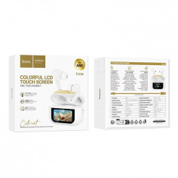 Наушники TWS HOCO EW88 (сенсорный экран,ANC) белый (BT5.4)