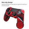 Защитный силиконовый чехол для геймпада Non-Slip Sony Dualshock 4 (Чёрно-красный камуфляж)