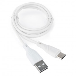 Кабель USB2.0 Cablexpert CCB-USB2-AMCMO1-1MW, AM/Type-C, 3А, QC3.0, Mobile1, 1м, белый, коробка