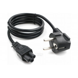 Кабель питания Cablexpert PC-186-ML12-1M, Schuko-C5, 3х0.75мм2, 10А, 1м, черный, пакет