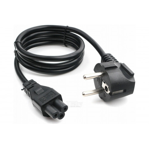 Кабель питания Cablexpert PC-186-ML12-1M, Schuko-C5, 3х0.75мм2, 10А, 1м, черный, пакет