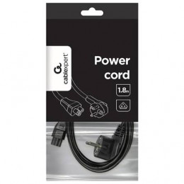 Кабель питания Cablexpert PC-186-ML12-1M, Schuko-C5, 3х0.75мм2, 10А, 1м, черный, пакет
