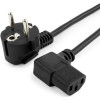 Кабель питания Cablexpert PC-186A-VDE, 1.8м, Schuko- C13, VDE, 10А, черный, угловой разъем, с заземлением, пакет