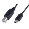 Кабель USB2.0 Гарнизон GCC-USB2-CMBM-1.8M, Type-C/BM, медь, 1.8м, черный, пакет