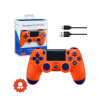 Геймпад Беспроводной DualShock (Сhina) (G2) Оранжево - синий (PS4) (б/у)