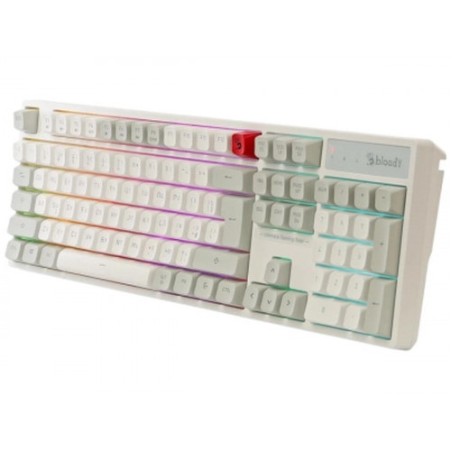 Клавиатура A4Tech Bloody B230N белый USB Multimedia for gamer LED (B230N) каб.:1.8м