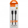 Кабель HOCO X115 Type-C - Type-C, 5A, 240W 1.2м, Black