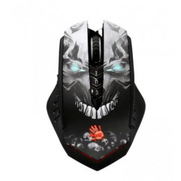 Мышь A4Tech Bloody R80 Plus Skull черный/рисунок оптическая (5000dpi) беспроводная USB (7but) R80 PLUS (SKULL)