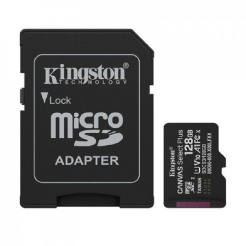 Карта флэш памяти SDCS3/128GB 128GB micro SDXC Canvas Select Plus, Kingston