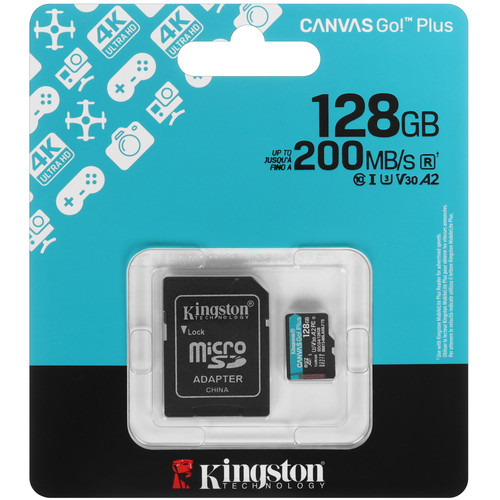 Карта флэш памяти SDCG4/128GB 128GB micro SDXC Canvas Go Plus, Kingston