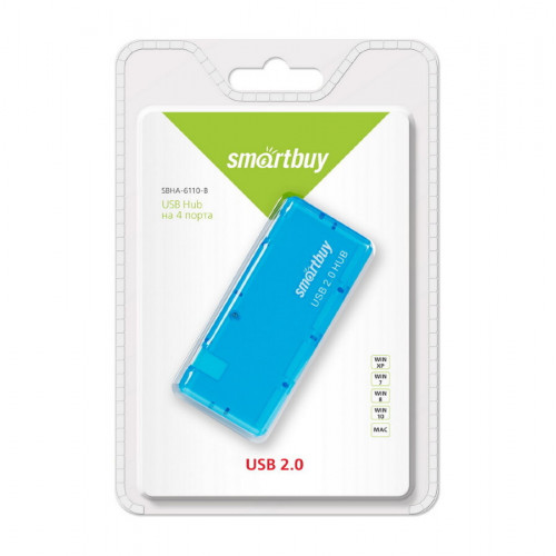 USB - Хаб Smartbuy 4 порта Blue (SBHA-6110-B)