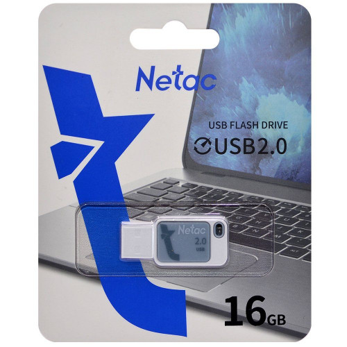 Флеш-накопитель 16GB USB 2.0 Netac UA31 Blue
