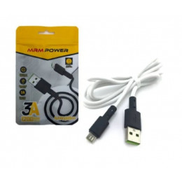 Кабель MRM MR88i for MicroUSB 3A 1,2m white (B4643) силикон