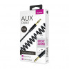 Кабель AUX Olmio 3.5(m)-3.5(m), 1.8м, витой, черный