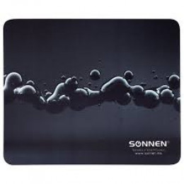 Коврик для мыши SONNEN "DROPS", резина + ткань, 220х180х3 мм