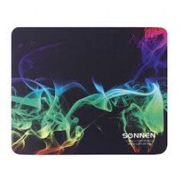 Коврик для мыши SONNEN "SMOKE", резина + ткань, 220х180х3 мм