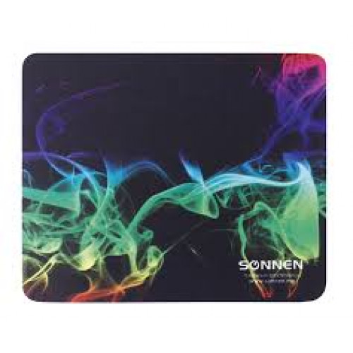 Коврик для мыши SONNEN "SMOKE", резина + ткань, 220х180х3 мм