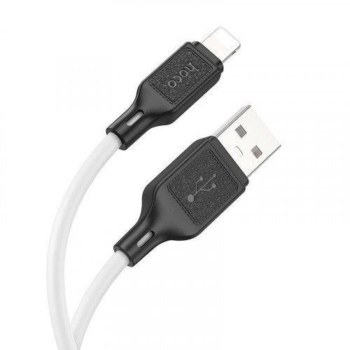Кабель HOCO X90 USB - для iPhone ,2.4A, 1м, (Силиконовый), white