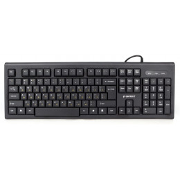 Проводная клавиатура Gembird KB-8354U-BL, полноразмерная, 104кл, 1.5м, черная