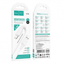 Кабель HOCO X120 for Lightining 1 метр 2.4A белый