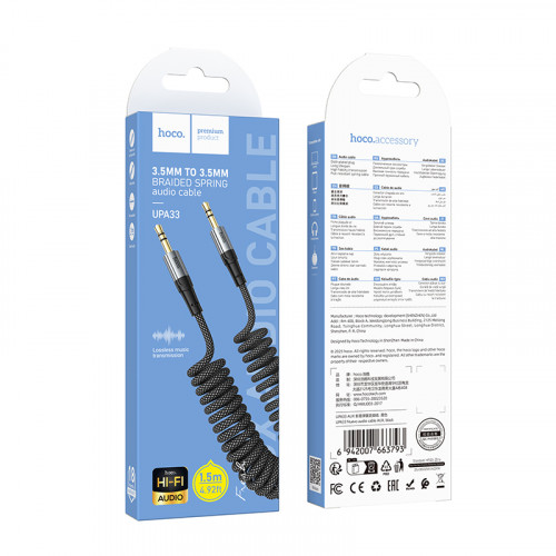 Hoco UPA33 3.5 мм Jack - 3.5 мм Jack (1.5 м, черный)