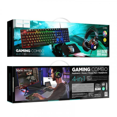 Игровой набор HOCO DI86 мышь+клавиатура+гарнитура+ков.