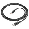 Кабель HOCO X96 Type-C(m) to Type-C(m) , черный (1.0м, 100W)(нейлон)