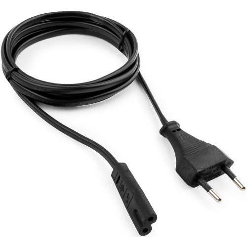 Кабель питания Cablexpert PC-184-VDE-1.8M, CEE 7/16-C7, VDE, 2х0.75мм2, 2.5A, 1.8м, черный, пакет