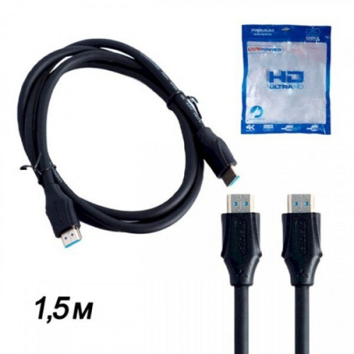 Кабель HDMI-HDMI 4K 2.0V H218 1,5м резиновый