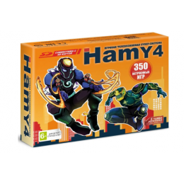 Игровая приставка "Hamy 4" (350в1) коробка в стиле Spider Man, синий комплект