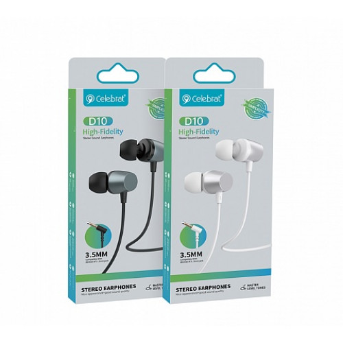 Наушники Celebrat D10 с микрофоном, Black