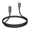 Кабель HOCO U125 Type-C - Lighting,1.2м, Black (LEDdisplay)
