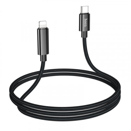 Кабель HOCO U125 Type-C - Lighting,1.2м, Black (LEDdisplay)