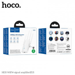 WiFi Усилитель сигнала HOCO Hi35 220V 300 Мбит/с White(Repeater)