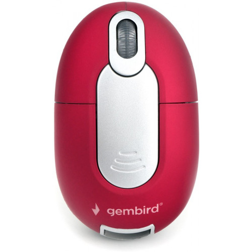Мышь беспроводная Gembird MUSW-605, 3кн, 1200 DPI, радиоканал, красный, коробка