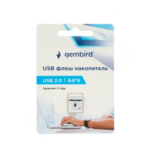 Gembird GFL-2.0-64mini 64Gb (белый)