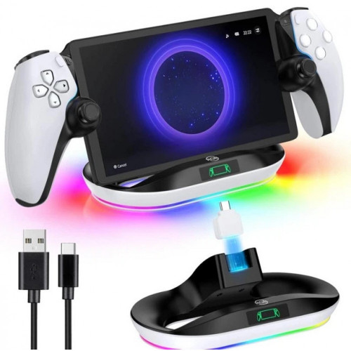 Зарядная станция для PlayStation Portal с подсветкой (OIVO NG-P5348) (PS5)