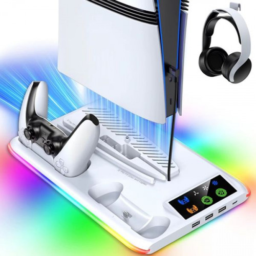 Подставка для PlayStation 5 с подсветкой, охлаждением и зарядкой (OIVO IV-P5364X) (PS5)
