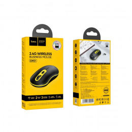 Опт. беспр. мышь HOCO GM21 Platinum 2.4G business wireless black yellow